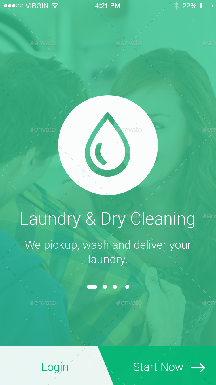 Laundry App UI Kit,  Elements GraphicRiver